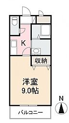 ユナイテッド1 1Kの間取図画像
