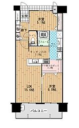 アルファパーク高松 2LDKの間取図画像