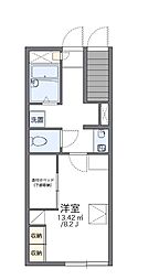 レオパレス四季 1Kの間取図画像