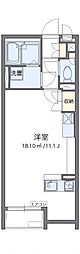 レオネクストミルアージュ ワンルームの間取図画像