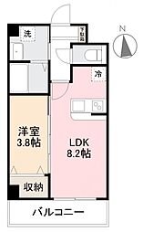 メルベーユ丸の内 1LDKの間取図画像