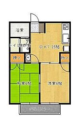 牟礼ぐらしRoom1C 2DKの間取図画像