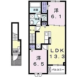 ブライトサイド2 2LDKの間取図画像