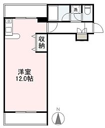 セイントグレース ワンルームの間取図画像