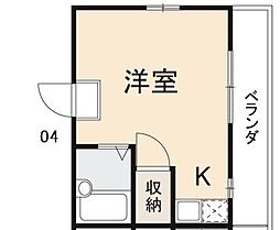 コート紙町3 ワンルームの間取図画像