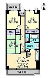 スカール松縄 3LDKの間取図画像