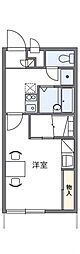 レオパレス大町 1Kの間取図画像