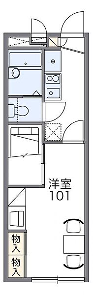 レオパレスマンダリアンコート藤井 201｜香川県高松市鬼無町藤井(賃貸アパート1K・2階・22.35㎡)の写真 その2