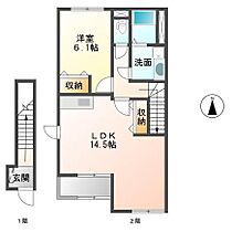 グラン　フェリシア　I 201 ｜ 香川県高松市六条町953-2（賃貸アパート1LDK・2階・54.14㎡） その2