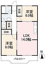 高松南ハイツ 406 ｜ 香川県高松市東ハゼ町4-1（賃貸マンション2LDK・4階・57.80㎡） その2