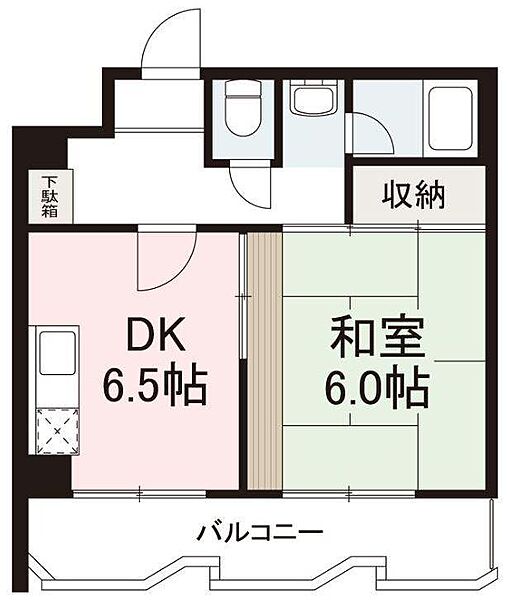 ヴィラ扇 603｜香川県高松市丸の内(賃貸マンション1DK・6階・33.30㎡)の写真 その2