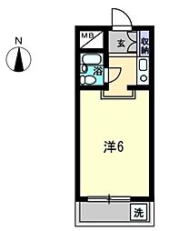 アルファ宮脇町 1Kの間取図画像