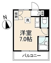 ＣＡＬＶＥＲＴ西宝町 7階ワンルームの間取り