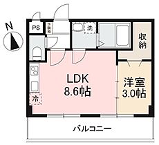 プレシャスタイム中央町ツインタワー南 802 ｜ 香川県高松市中央町1-18（賃貸マンション1LDK・8階・30.24㎡） その2