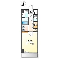 デロリアン 1階1Kの間取り