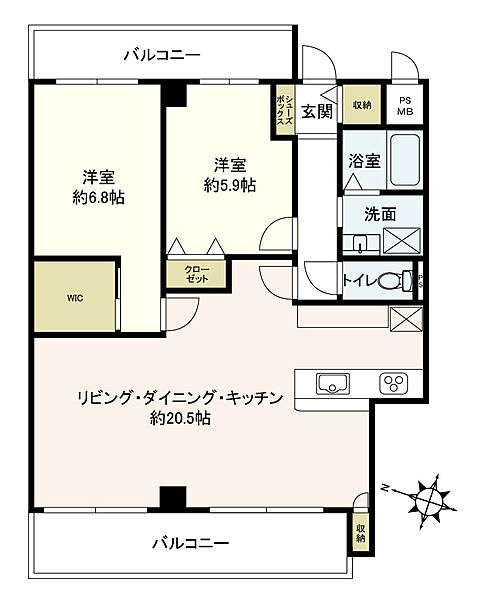 間取りを拡大表示