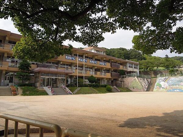 Beautiful mountainous landscape with colorful sky