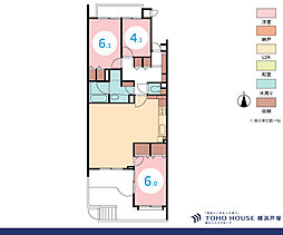 シャルマンコーポ上大岡第2 3LDKの間取図画像