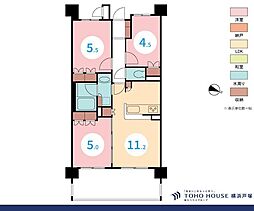 クオス鴨居2レジデンシャルステージ 3LDKの間取図画像