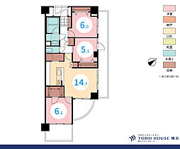 マイキャッスルセンター北2 3LDKの間取図画像