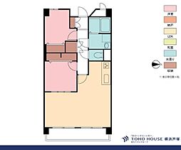 ライオンズマンション上大岡第3 2LDKの間取図画像
