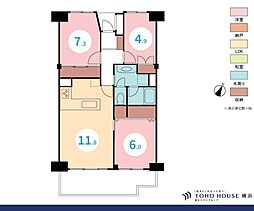 横浜パークタウンg棟 3LDKの間取図画像