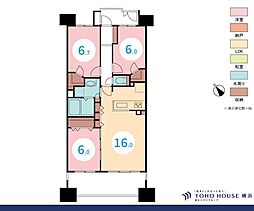 ザ・タワーハウス 3LDKの間取図画像