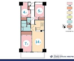 ルピナス四季の森公園 3LDKの間取図画像