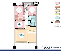 ルネたまプラーザB棟 3LDKの間取図画像