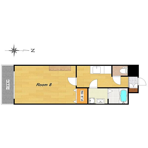 メゾン・ビロング ｜京都府京都市伏見区深草西浦町2丁目(賃貸マンション1K・1階・27.11㎡)の写真 その2