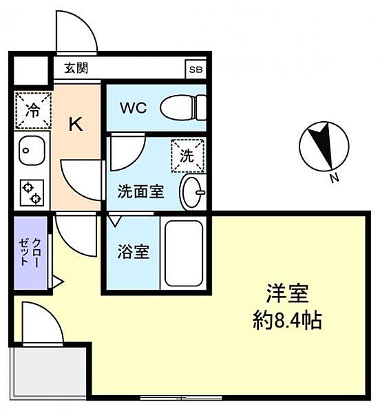 プエルタデルソル ｜千葉県習志野市奏の杜2丁目(賃貸マンション1K・3階・24.55㎡)の写真 その3