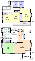 緑が丘1丁目戸建 4SLDKの間取り