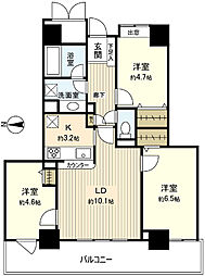 カムザ・スクエア八千代緑が丘タワーズ 3LDKの間取図画像