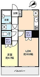 西船橋駅前パーク・ホームズ 1LDKの間取図画像