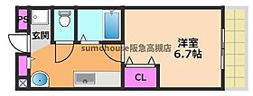 大阪府高槻市芥川町1丁目（賃貸マンション1K・3階・24.50㎡） その2