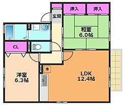 カサブランカ　I  ｜ 大阪府高槻市東上牧2丁目（賃貸アパート2LDK・2階・55.40㎡） その2