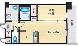 阪急京都本線 南茨木駅 徒歩7分の賃貸マンション 1階1LDKの間取り