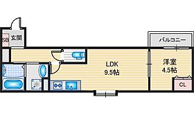 大阪府茨木市片桐町（賃貸アパート1LDK・3階・33.02㎡） その2