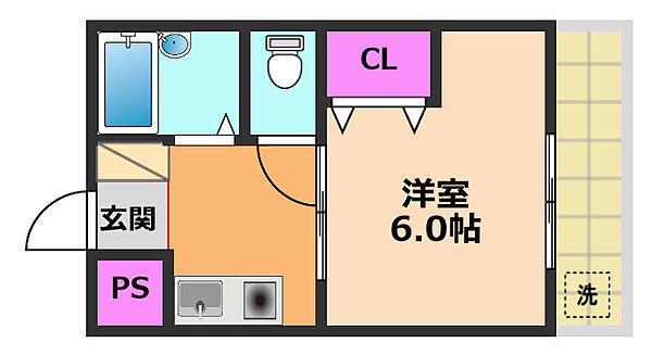 プライムコート ｜大阪府高槻市古曽部町2丁目(賃貸マンション1K・2階・18.01㎡)の写真 その2