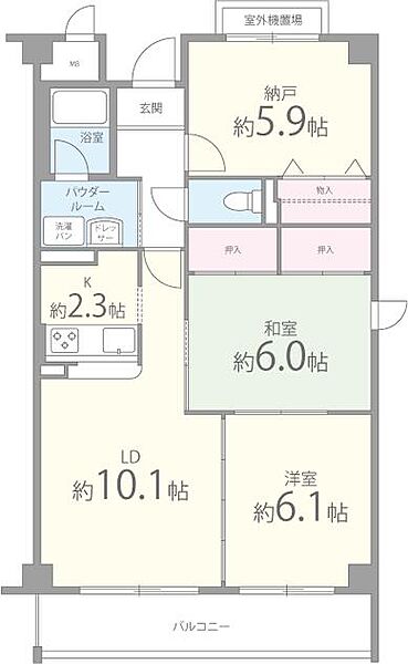 リーブ平田 ｜大阪府茨木市平田2丁目(賃貸マンション3LDK・1階・65.61㎡)の写真 その2