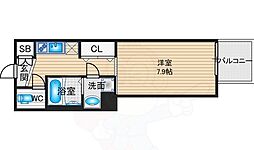 レジデンス京都ゲートシティ 2階1Kの間取り