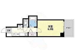 JR東海道・山陽本線 西大路駅 徒歩9分の賃貸マンション 7階1Kの間取り