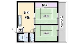 メーゾンヴィオレット 2DKの間取図画像