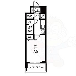 ファステート京都洛南エリーゼ 1Kの間取図画像