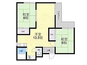 山下マンション  ｜ 京都府京都市右京区嵯峨広沢南野町（賃貸マンション2LDK・2階・51.00㎡） その2