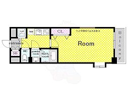 Luxe京都西大路 1Kの間取図画像