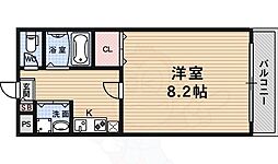 マジェスティ 1Kの間取図画像