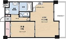 グリーンエクセル西院 1LDKの間取図画像