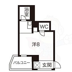 プラネシア京都 ワンルームの間取図画像