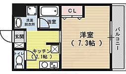 セレーノ大宮 1Kの間取図画像